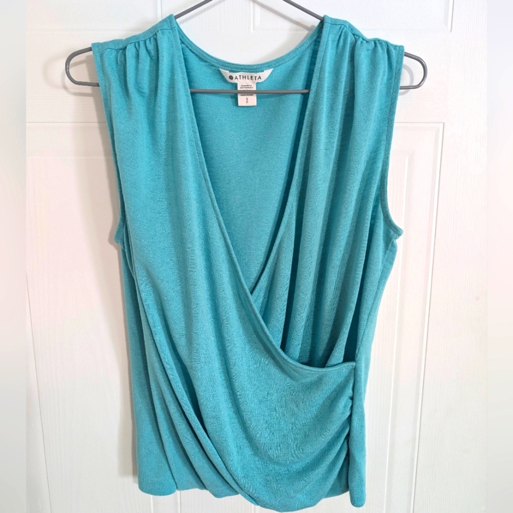Sleeveless, drapey Athleta top